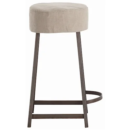 Contemporary Counter Stool with Upholstered Seat